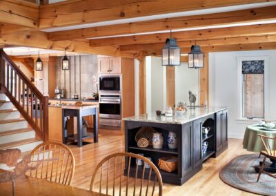 Post-&-Beam Kitchen with Maple Cabinetry