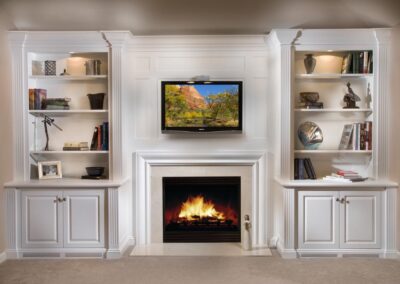 Built-in with TV, Overmantle & Fireplace