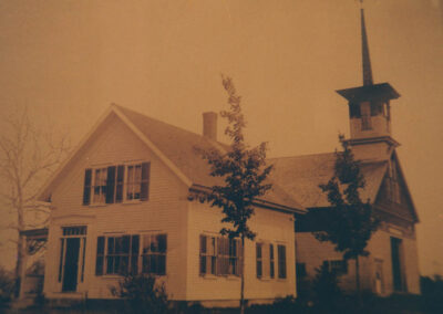 Cherry Hill Farm c 1853, Porch on Left