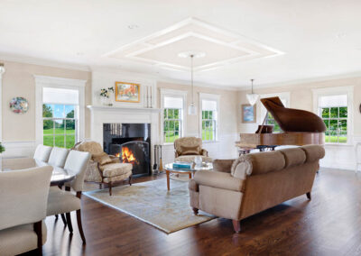 Living Room with Ceiling Detail